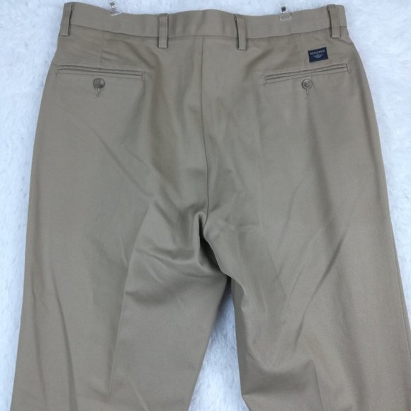 Dockers Mens Dress Pants Flat Front Classic Fit Stretch Waistband Brown 36x34 - Picture 4 of 15